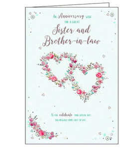 ICG sister and brother-in-law anniversary card