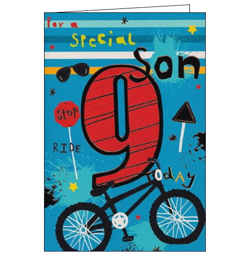 For a special Son on your 9th Birthday card
