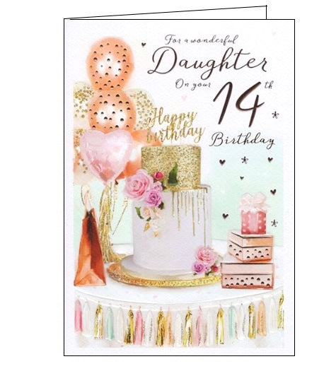 Wonderful Daughter on your 14th Birthday card