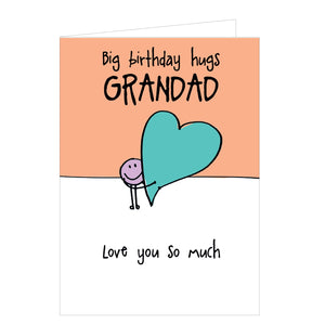 Big Birthday Hugs Grandad - Birthday card