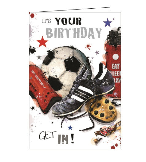 Jonny Javelin football birthday card