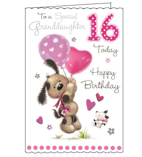 Jonny Javelin granddaughter 16th birthday card