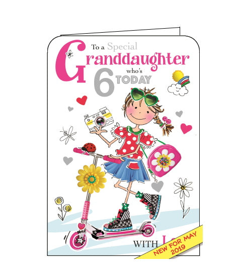 Jonny Javelin granddaughter 6th birthday card