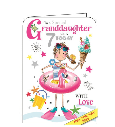 Jonny Javelin granddaughter 7th birthday card