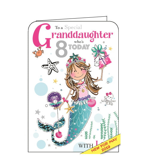 Jonny Javelin granddaughter 8th birthday card