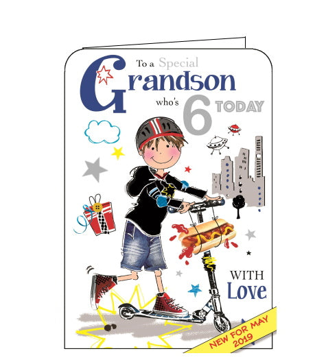 Jonny Javelin grandson 6th birthday card