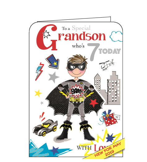 Jonny Javelin grandson 7th birthday card