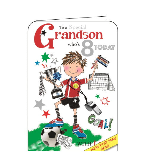 Jonny Javelin grandson 8th birthday card