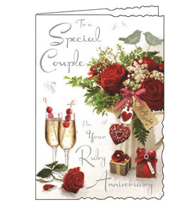 Jonny Javelin ruby wedding anniversary card