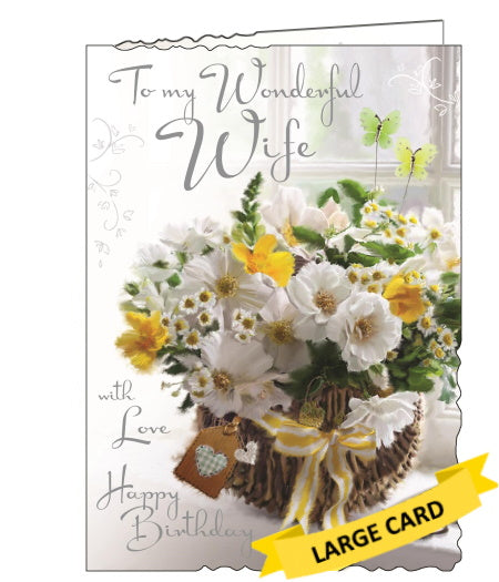 Jonny Javelin large card wonderful wife birthday card Nickery Nook