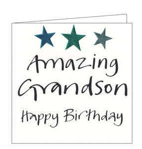 Lucilla Lavender awesome grandson birthday card