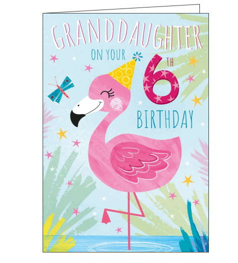 Granddaughter on your 6th birthday card