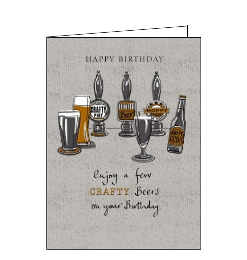 Noel Tatt enjoy a few crafty beers on your Birthday card Nickery Nook
