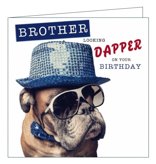 Noel Tatt dog Happy Birthday brother birthday card Nickery Nook