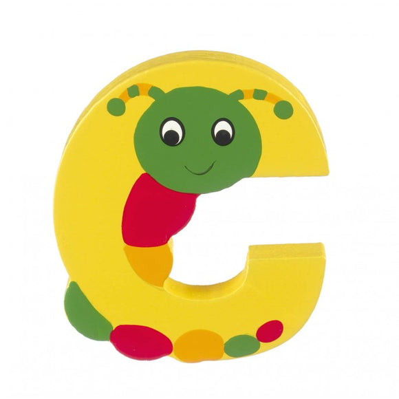 C is for caterpillar - Wooden alphabet letters