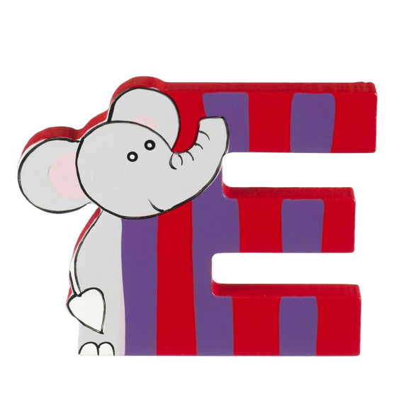 E is for Elephant - Wooden alphabet letters