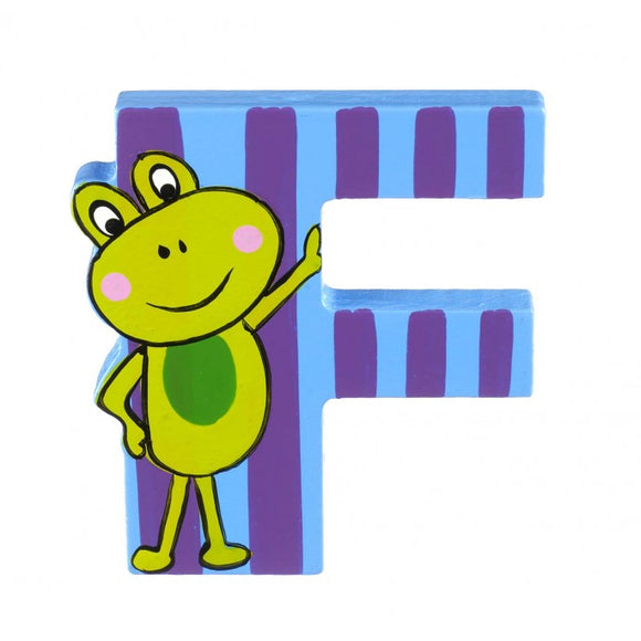 F is for Frog - Wooden alphabet letters