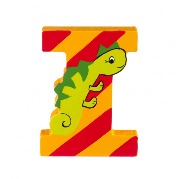 I is for Iguana - Wooden alphabet letters