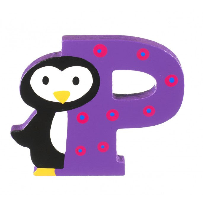 P is for Penguin - Wooden alphabet letters