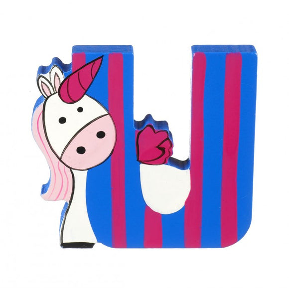 U is for Unicorn - Wooden alphabet letters