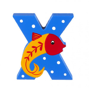 X is for X-ray fish - Wooden alphabet letters