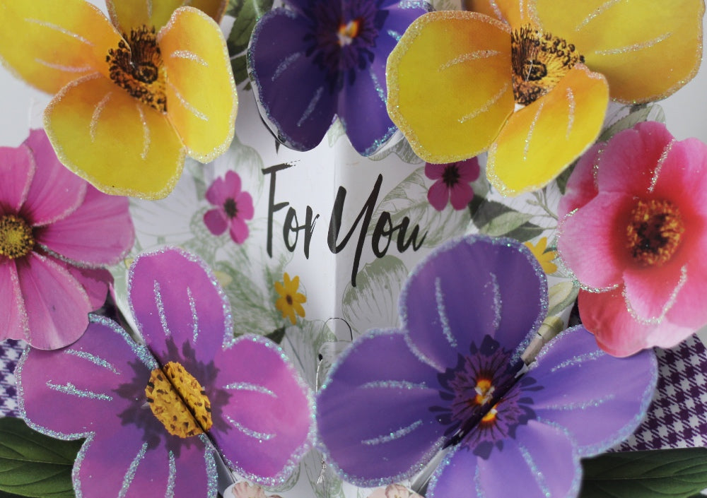 Pansies - 3d Second Nature pop up Card