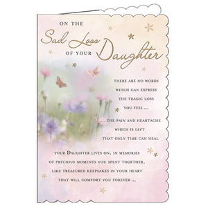 Piccadilly With Love on the sad loss of your daughter sympathy card Nickery Nook