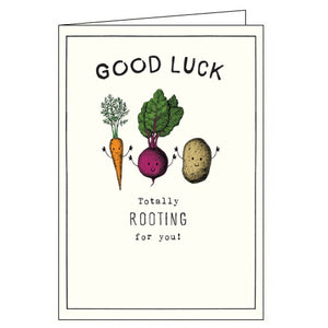 Pigment Etched totally rooting for you good luck card