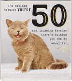 I'm smiling because you're 50 - 50th Birthday card