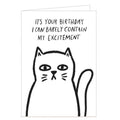 I can barely contain my excitement - birthday card