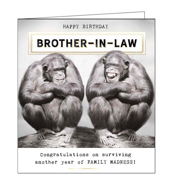 Brother-in-Law, congratulations on surviving another year of family madness - birthday card