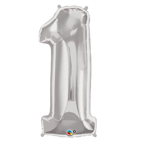 1 - Large Silver Helium-Filled Balloon