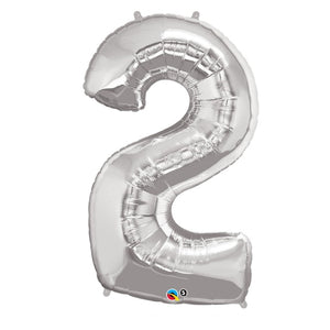 2 - Large Silver Helium-Filled Balloon