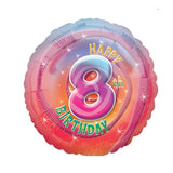 8th Birthday Helium Balloons - Various Designs