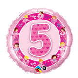 5th Birthday Helium Balloons - Various Designs