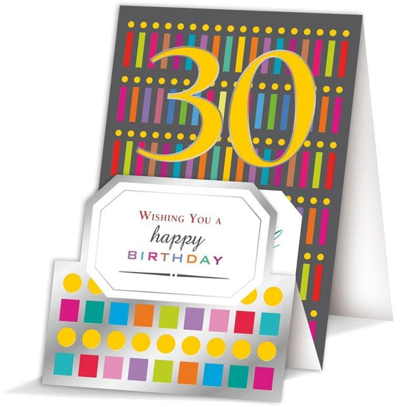Quire Happy 30th Birthday 30th birthday card Nickery Nook