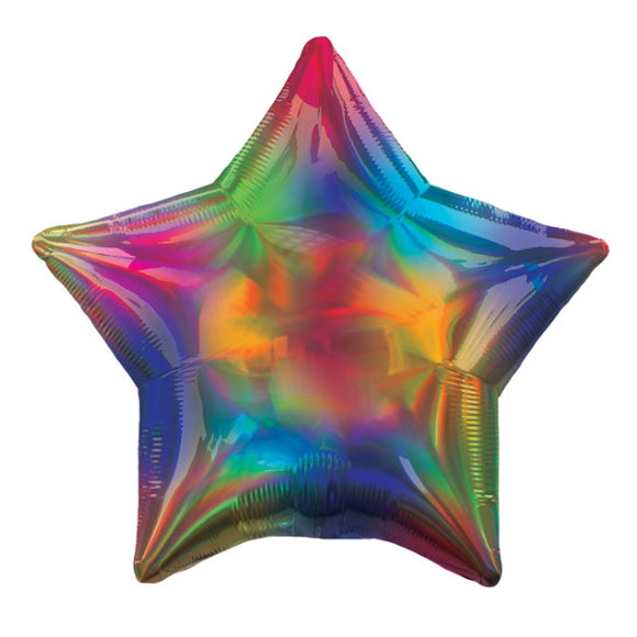 Rainbow Star - Helium Filled Balloon