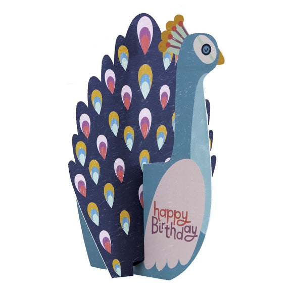 Peacock - 3d popup birthday card