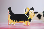 Yorkshire Terrier Dog die-cut greetings card