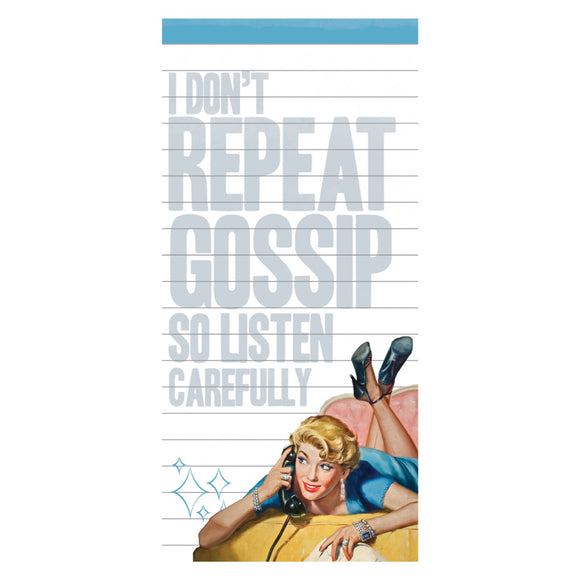 I Don't Repeat Gossip So Listen Carefully - Magnetic Listpad