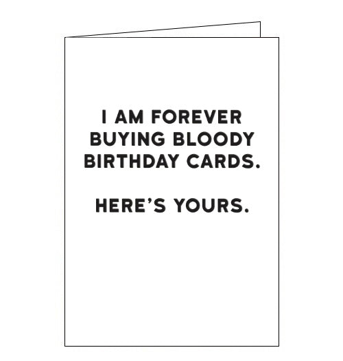 Redback Holy Flaps forever buying birthday cards funny birthday card Nickery Nook