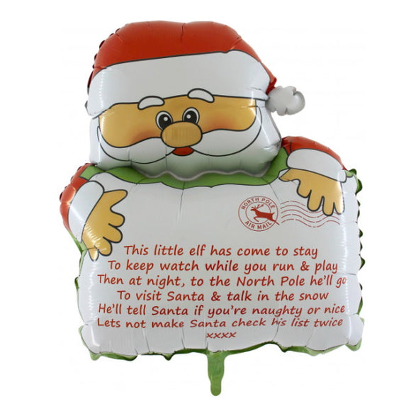 Santa Holding Personalised Letter - Helium Filled Balloon