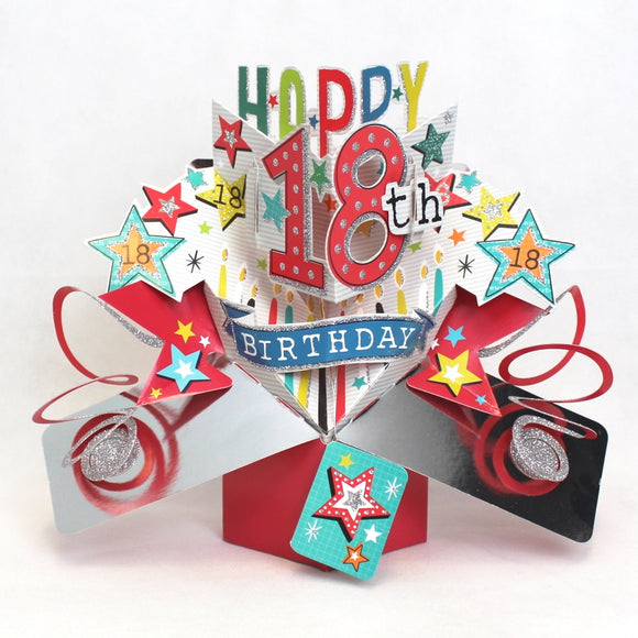 Second Nature Pop up cards 18th birthday 3d card Nickery Nook