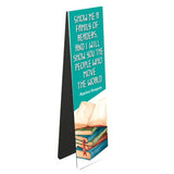  magnetic book mark is decorated with a quote from Napoleon Bonaparte that reads "Show me a family of readers, and I will show you the people who move the world".