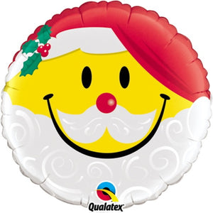 Smile Face Santa - Helium Filled Balloon 