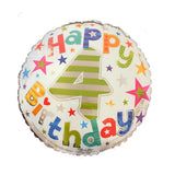 4th Birthday - Helium Filled Balloon