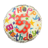 5th Birthday Helium Balloons - Various Designs