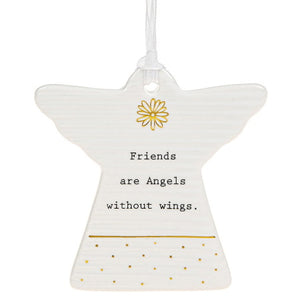 Friends are angels without wings - Ceramic  Plaque