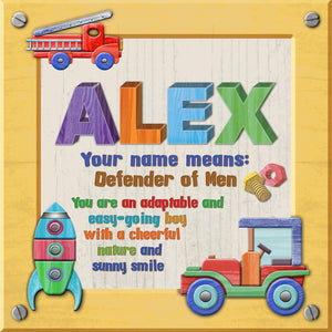 Tidybirds name meanings name definition plaque for kids ALEX Nickery Nook