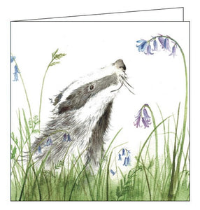Blissful Badger - Blank card